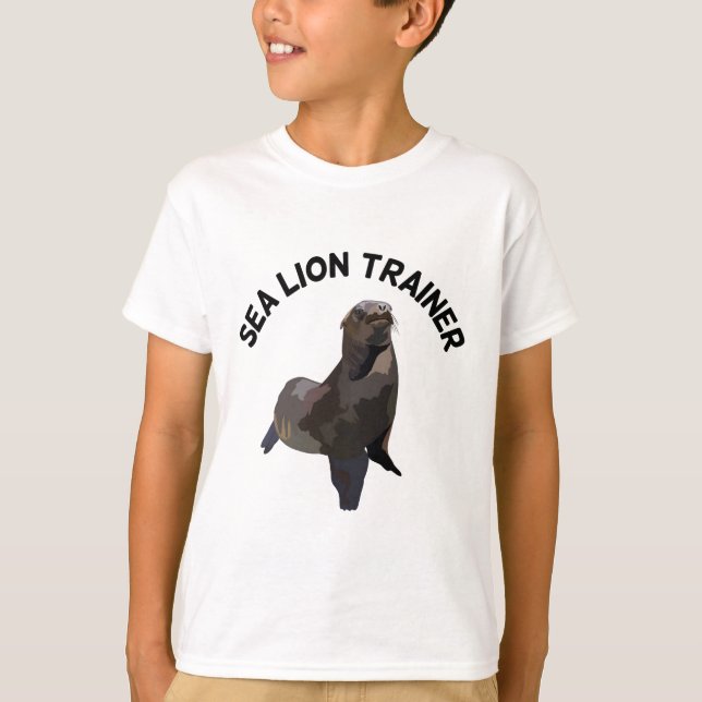 C är för California Sealion Keeper Trainer T Shirt (Framsida)
