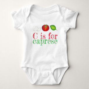 C är för CAPRESE Mozzarella Tomato Basil Italil T Shirt