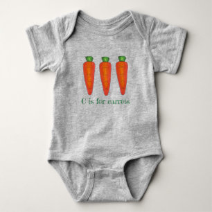 C är för Carrots Orange Grönt Carrot Vegetable T Shirt