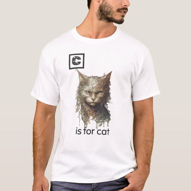 C är för Cat T-Shirt (Framsida)