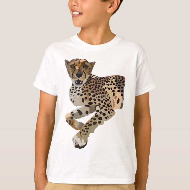 C är för Cheetah T Shirt (Framsida)