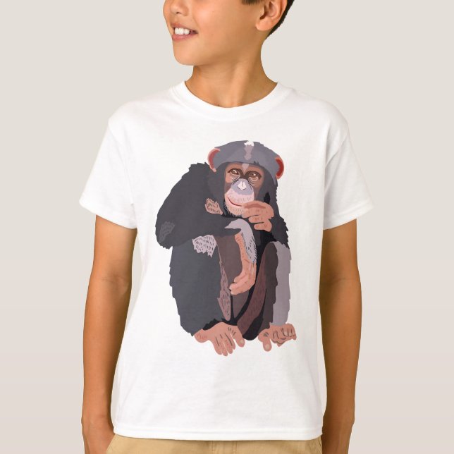 C är för Chimp T Shirt (Framsida)