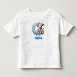 C är för Chloe –Personlig barnt-shirt med C T Shirt