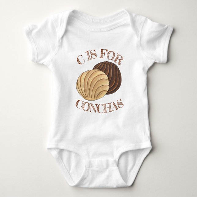 C är för Conchas Pan Dulce Mexican Sweet Bread T Shirt (Framsida)
