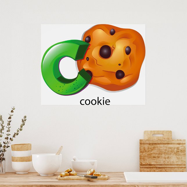 C är för Cookie Alfabet Bokstav Choklad Chip Poster (Skapare uppladdad)