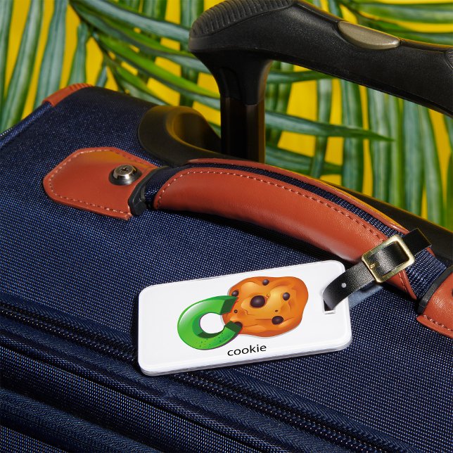 C är för Cookie Alphabet Brev Chocolate Chip Bagagebricka (Skapare uppladdad)