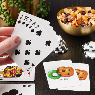 C är för Cookie Alphabet Brev Chocolate Chip Casinokort