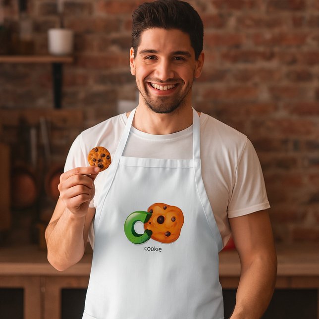 C är för Cookie Alphabet Brev Chocolate Chip Förkläde (Skapare uppladdad)