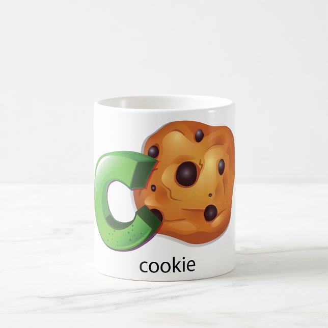 C är för Cookie Alphabet Brev Chocolate Chip Kaffemugg (Skapare uppladdad)