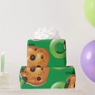 C är för Cookie Alphabet Brev Chocolate Chip Presentpapper