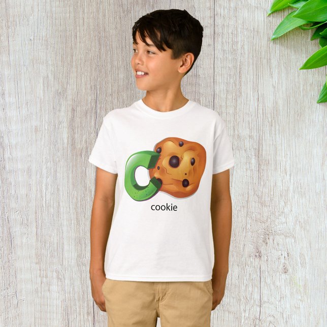 C är för Cookie Alphabet Brev Chocolate Chip T Shirt (Skapare uppladdad)