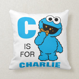 C är för Cookie Monster   Lägg till ditt namn Kudde