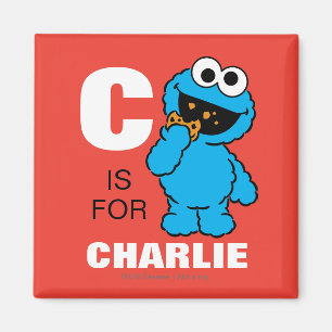 C är för Cookie Monster   Lägg till ditt namn Magnet
