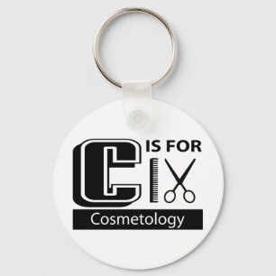 C är för Cosmetology Nyckelring