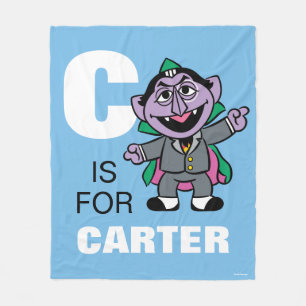 C är för Count von Count   Lägg till ditt namn Fleecefilt