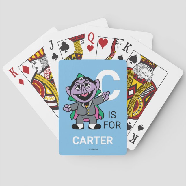 C är för Count von Count | Spelkort (Baksidan)