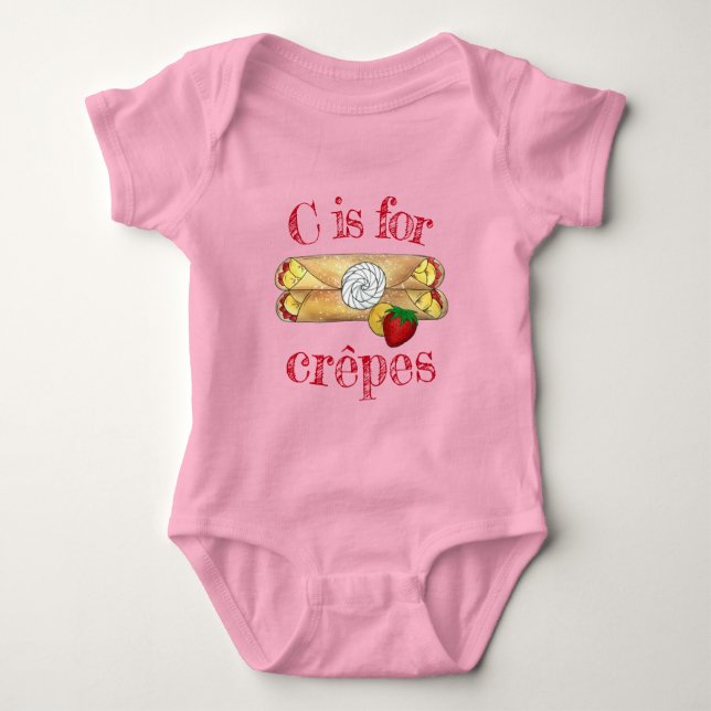 C är för Crêpes Pancake Frankrike Fransk Food Crep T Shirt (Framsida)