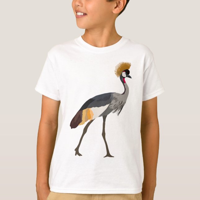 C är för Crowned Crane T Shirt (Framsida)