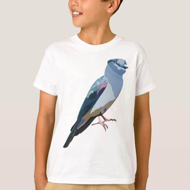 C är för Cuckoo Roller Bird T Shirt (Framsida)