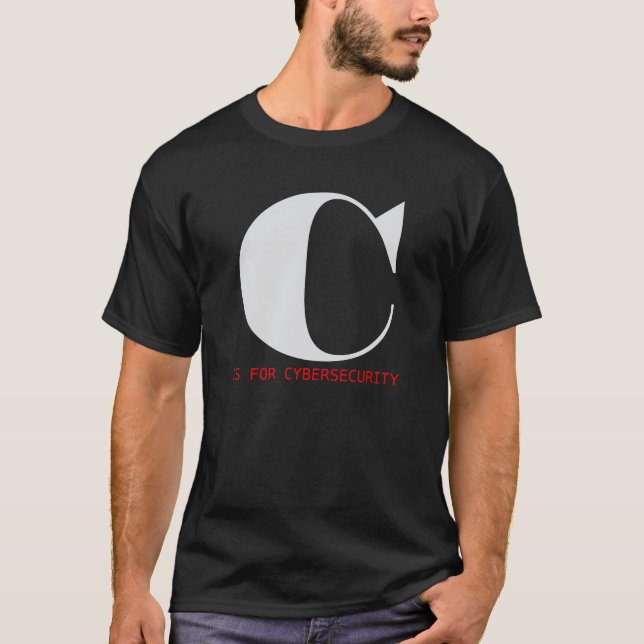 C är för cybersäkerhet t shirt (Framsida)