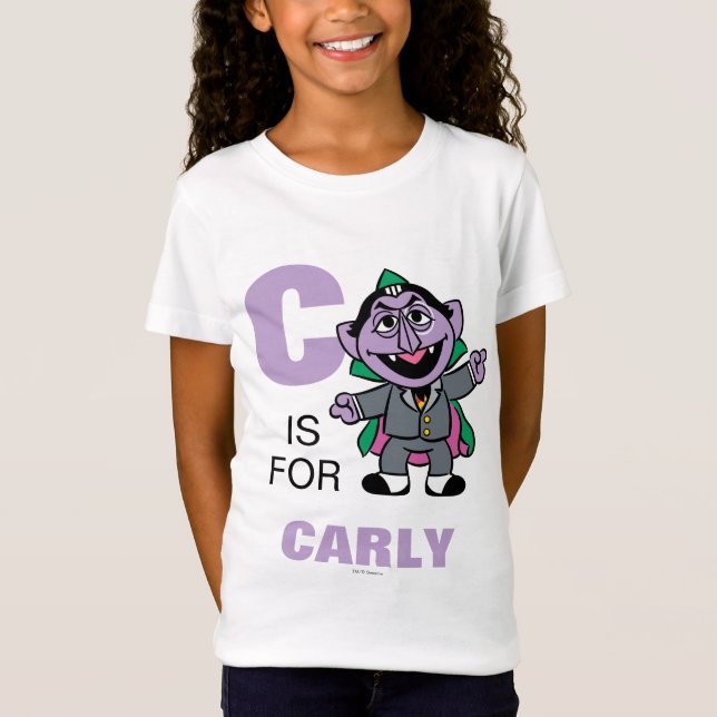 C är för Greve von Count | Lägg till ditt namn Tröja (Framsida)