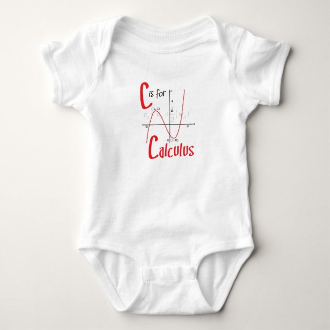 C är för gullig Mathdesign för Calculus Tee Shirt (Framsida)
