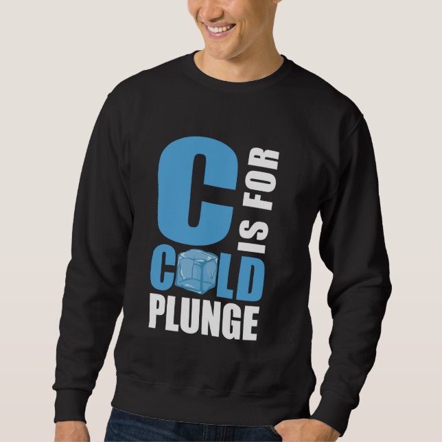 C är för Kall Plunge Ice Bath Lång Ärmad Tröja (Framsida)