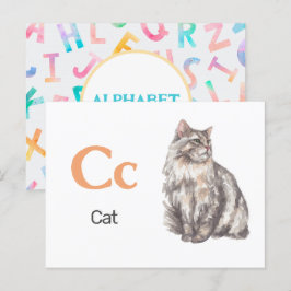 C är för Kat - Alphabet Flash-kort Vykort