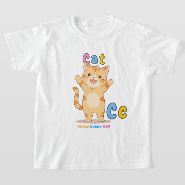 "C är för katt" Alphabet Tee - Groda varje dag (Laydown)