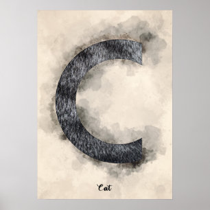 C är för katt poster