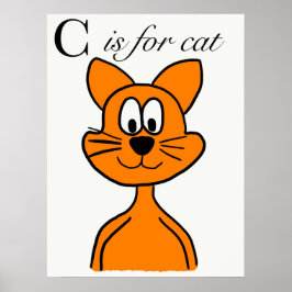 C är för katt poster