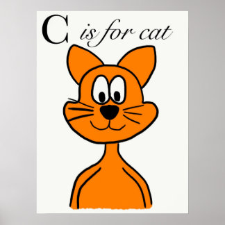 C är för katt poster
