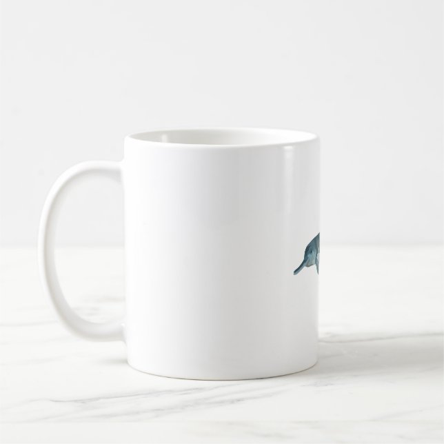 C är för kinesisk floddelfin kaffemugg (Vänster)