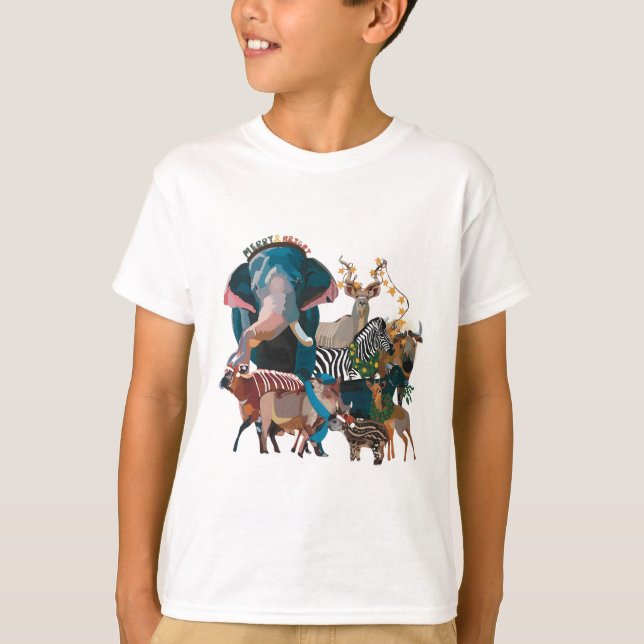C är till jul vid djurparken t shirt (Framsida)