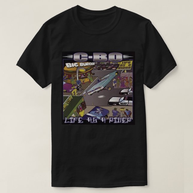 C-Bo - liv som en ryttaresvartT-tröja T Shirt (Design framsida)
