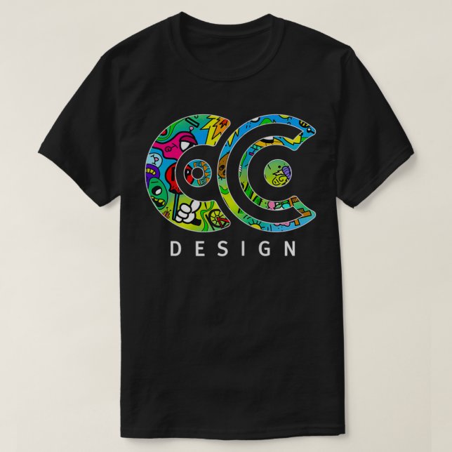 C C Design Brand Zip T Shirt (Design framsida)
