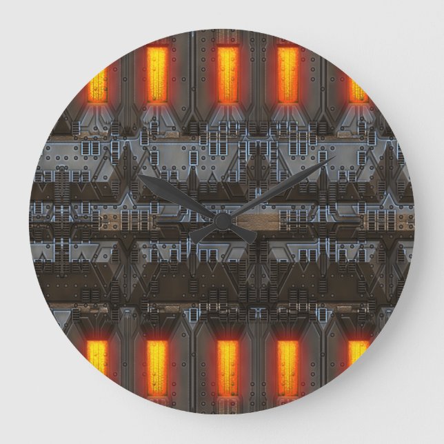 C.C. Tec 10-väggskåp och numeriska alternativ Stor Klocka (Framsida)