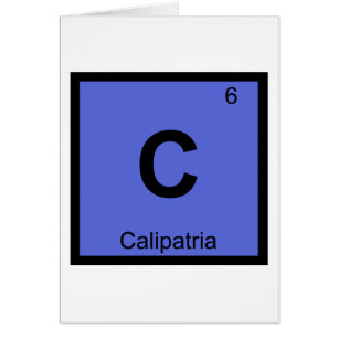 C - Calipatria Kalifornien Kemi Periodiska Systeme Hälsningskort