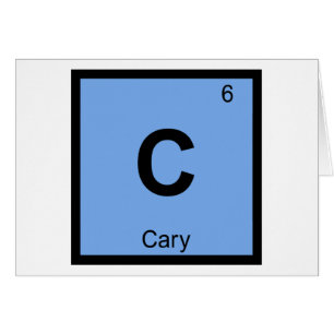 C - Cary North Carolina Kemi Periodiska Systemet Hälsningskort