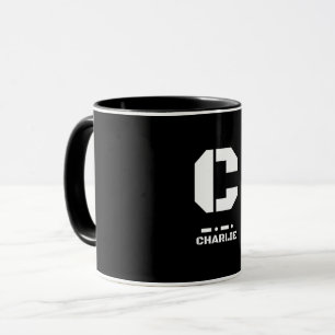 C (Charlie) Natos fonetiska Alphabet & Morse Code Mugg