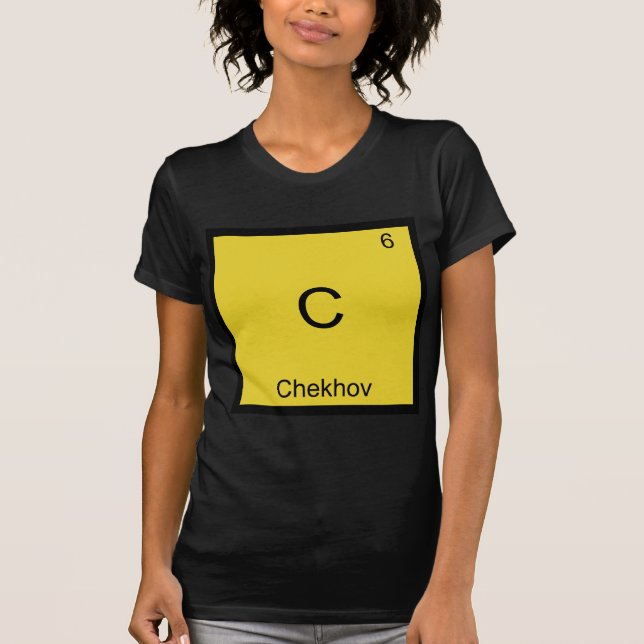 C- Chekhov Rolig Kemiskt Element Symbol T-Shirt (Framsida)