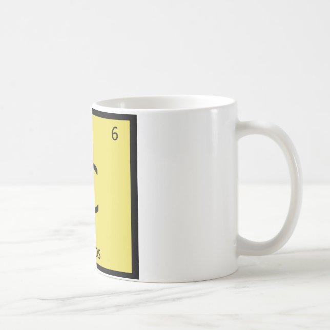 C - Chip Snack Kemi Periodic Bord Symbol Kaffemugg (Höger)