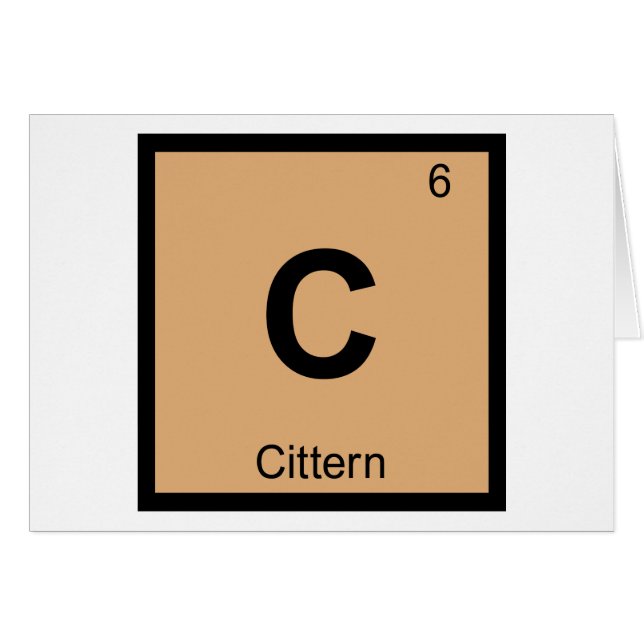 C - Citternmusik Kemiförkort Periodiska Systemetsy Hälsningskort (Framsidan Horizontal)