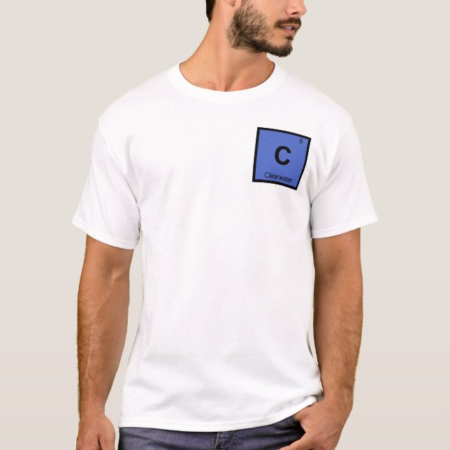 C - Clearwater Florida kemi periodiska systemet T Shirt (Framsida)