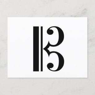 C-Clef (Alto Clef, Tenor Clef) Music Viola BasSnar Vykort