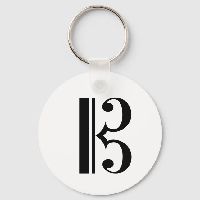 C-Clef-nyckelkedja Nyckelring (Framsida)