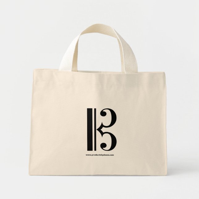 C-Clef Tote Bag Mini Tygkasse (Framsidan)