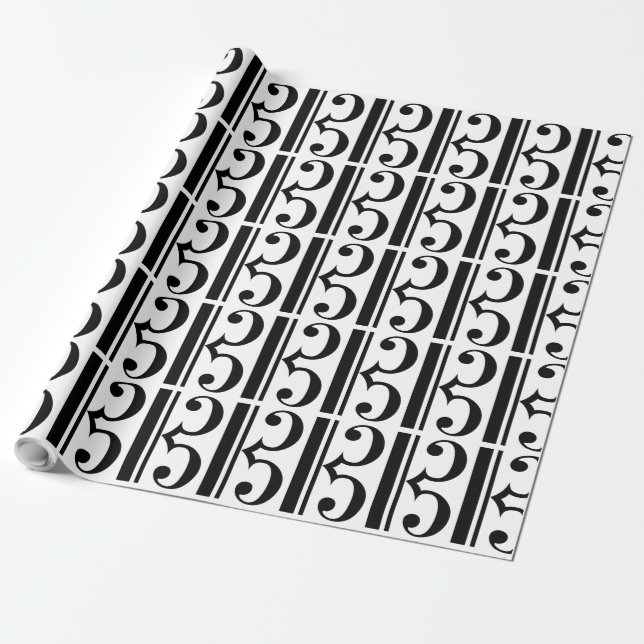 C-Clef Wrapping Papper Presentpapper (Utrullad)