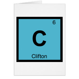 C - Clifton New Jersey Kemi Periodiska Systemet Hälsningskort