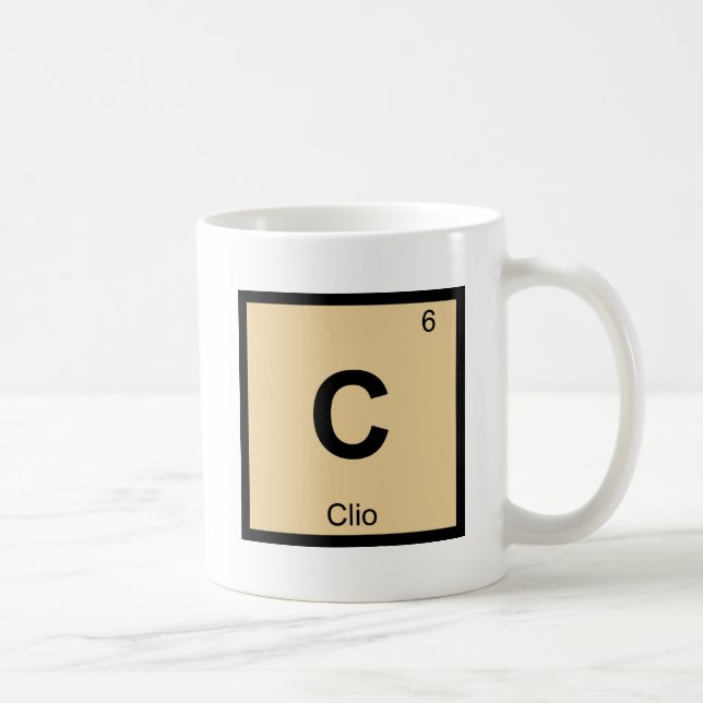 C - Clio Muse Kemisk Periodiska Systemets Symbol Kaffemugg (Höger)